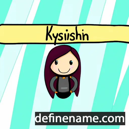 cartoon of the name Kashlyn