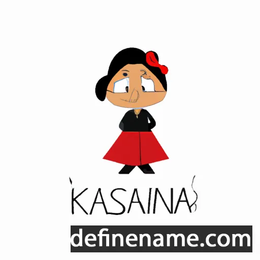 cartoon of the name Kasinia