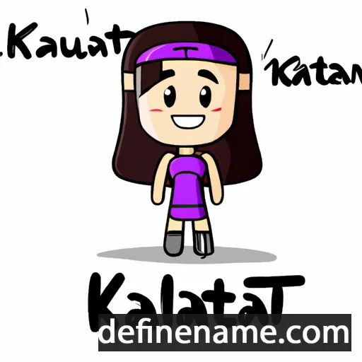 cartoon of the name Katelan