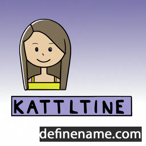 cartoon of the name Kateline