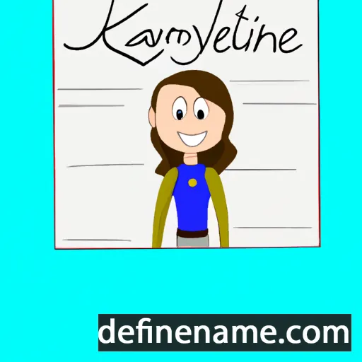 cartoon of the name Katelyne