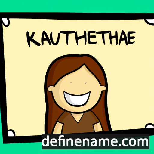 cartoon of the name Kathelyn