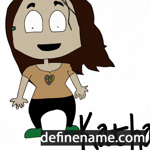 cartoon of the name Kathia