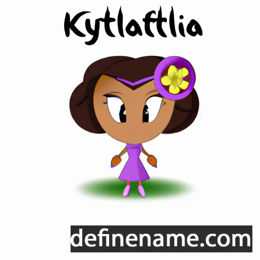 cartoon of the name Kattleya