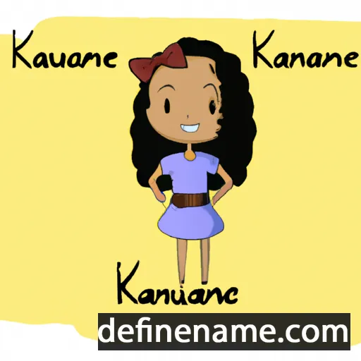 cartoon of the name Kauane