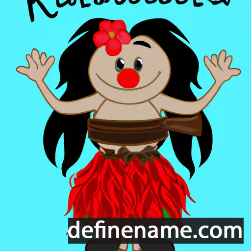 cartoon of the name Kaulaai-lehua