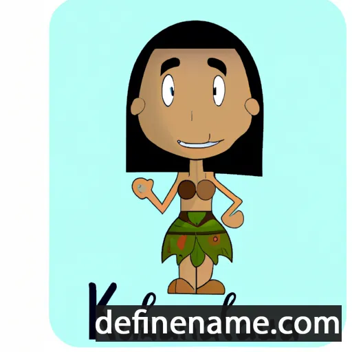 cartoon of the name Kaulana