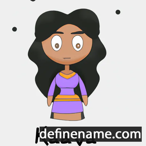 cartoon of the name Kavitaa