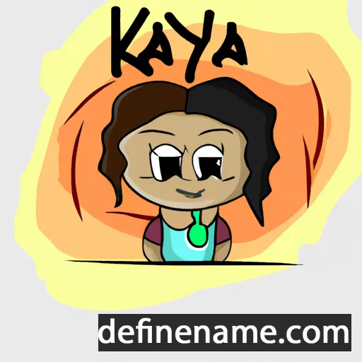 cartoon of the name Kayda