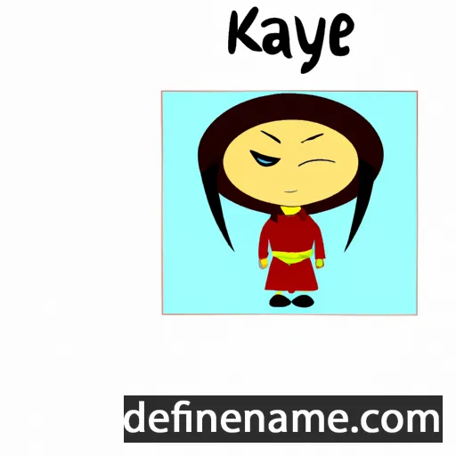 cartoon of the name Kayki