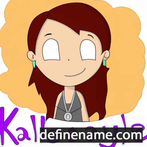 cartoon of the name Kaylei