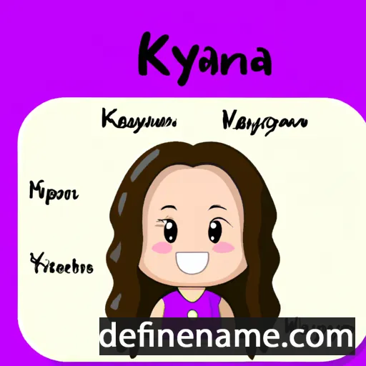 cartoon of the name Kayliana