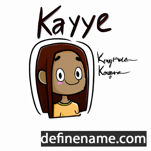 cartoon of the name Kayrie