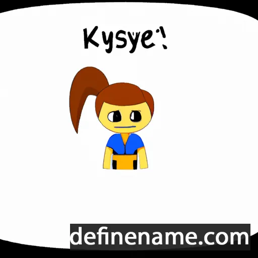 cartoon of the name Kaysey