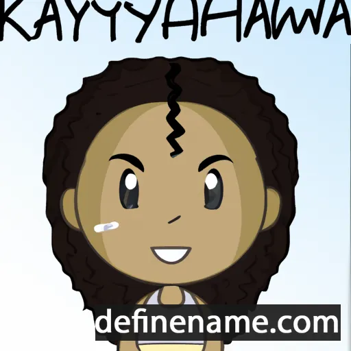 cartoon of the name Kayshawna