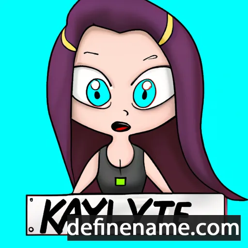 cartoon of the name Kaytlyne