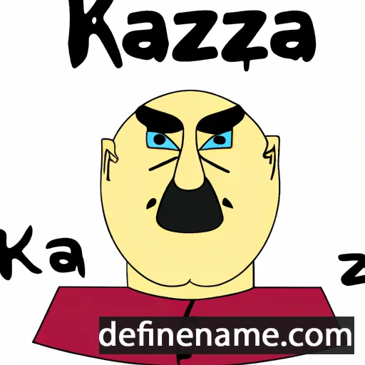 cartoon of the name Kazah