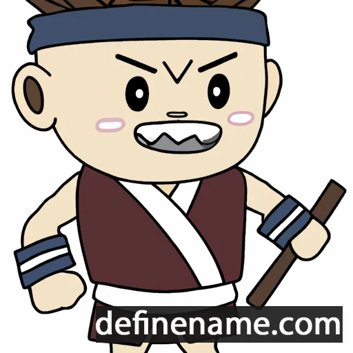 cartoon of the name Kazumitsu