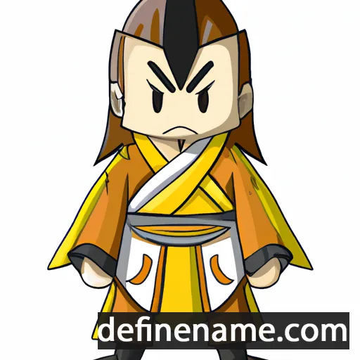 cartoon of the name Kazunobu