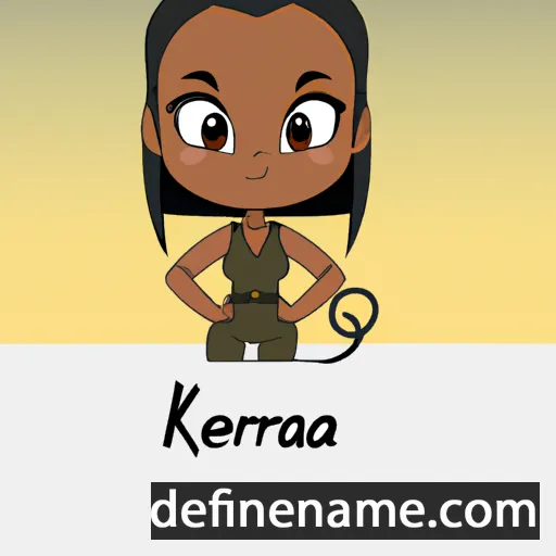 cartoon of the name Keairra