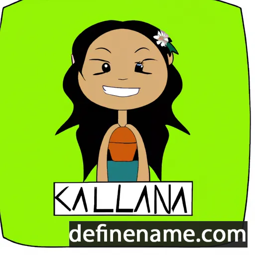 cartoon of the name Kealani