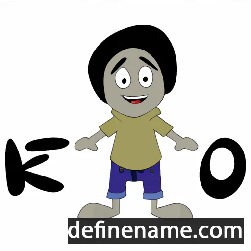 cartoon of the name Keao