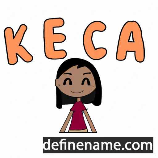 cartoon of the name Kecia