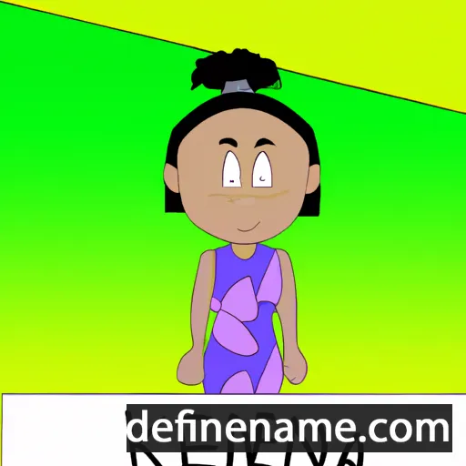 cartoon of the name Keeana