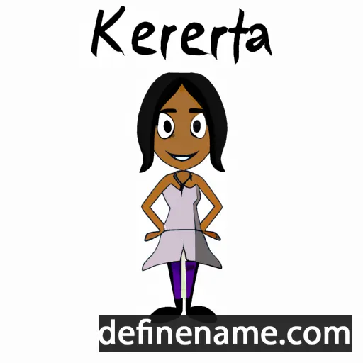 cartoon of the name Keertana