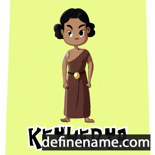 cartoon of the name Keerthana