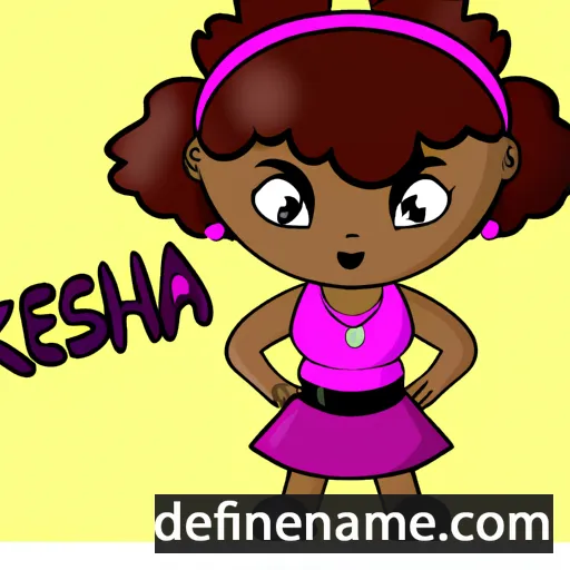 cartoon of the name Keesha