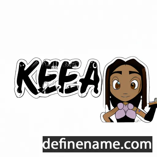 cartoon of the name Keia